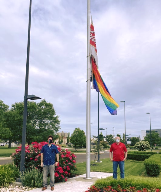 pride flag raising